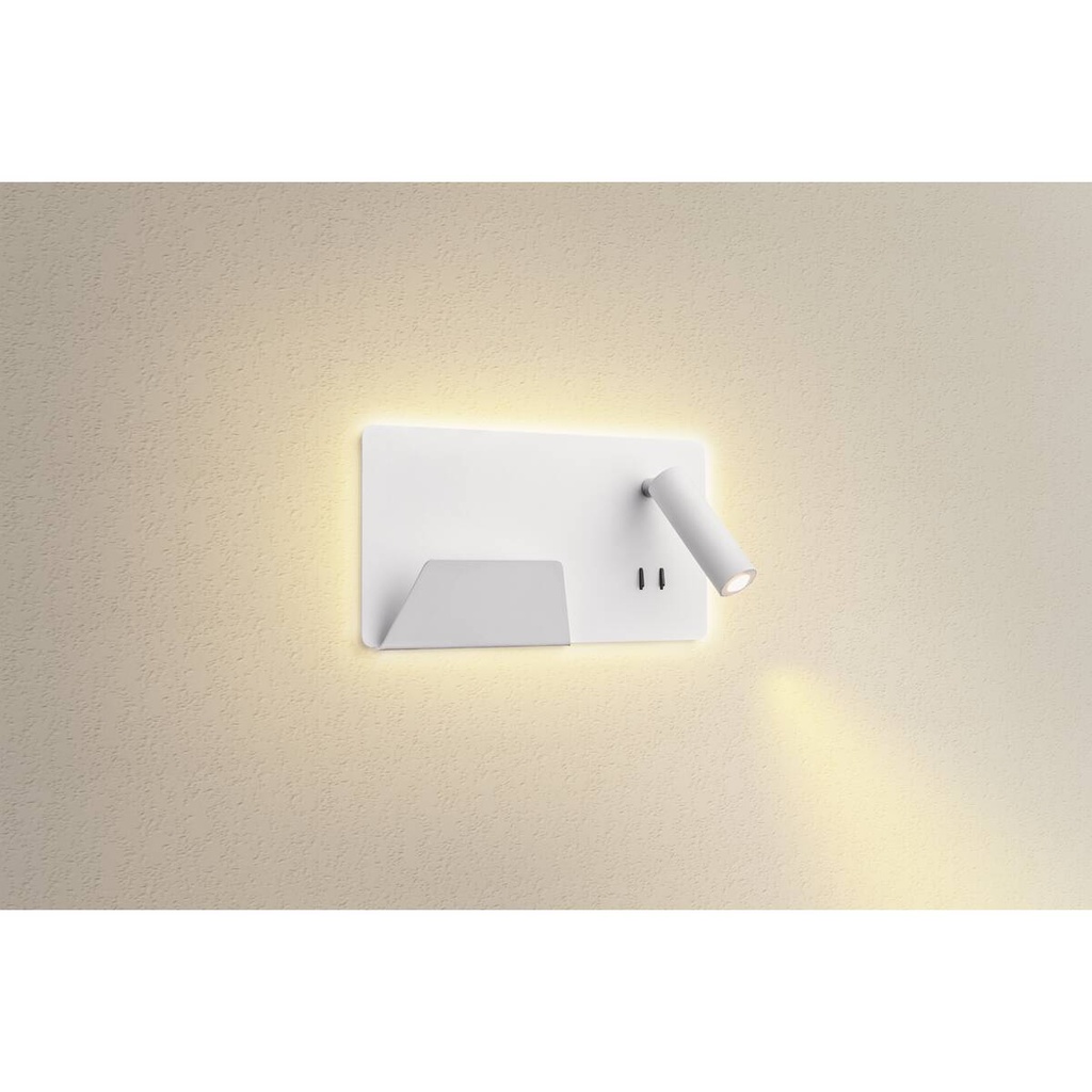 SOMNILA SPOT, APPLIQUE APPARENTE LED INDOOR 3000 K AVEC port USB