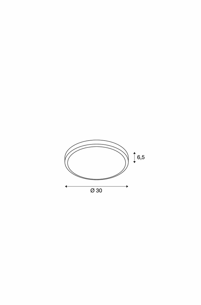 PLAFONNIER AINOS, LED, 3000K, ROND, BLANC