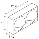 LID I, APPLIQUE MURALE APPARENTE, 2700/3000K, 15 W, PHASE, 100°, ANTHRACITE