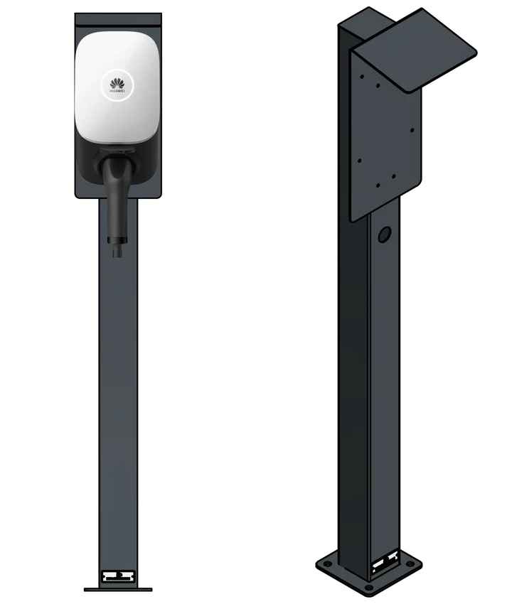 Colonne de chargement simple adaptée à 1x wallbox Huawei FusionCharge