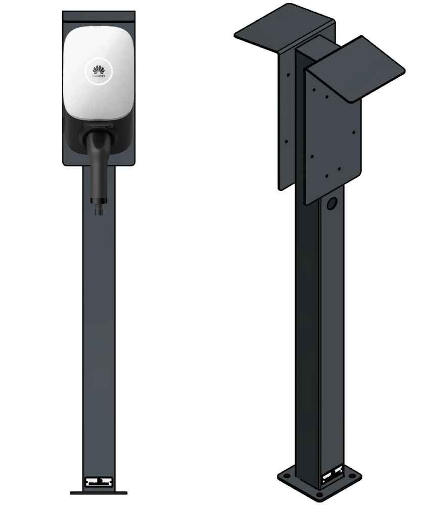 Colonne de chargement double adaptée à 2x wallbox Huawei FusionCharge
