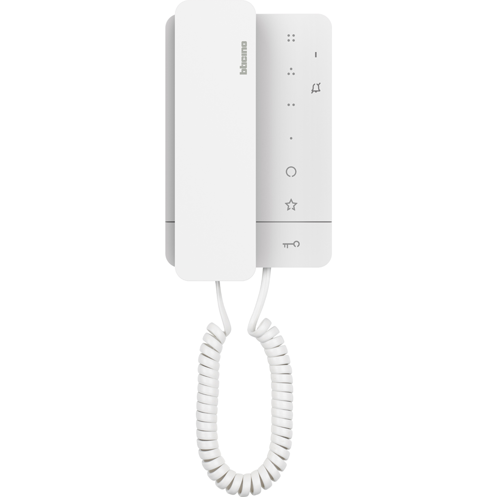 Poste int. Classe100A16M audio avec cornet en blanc